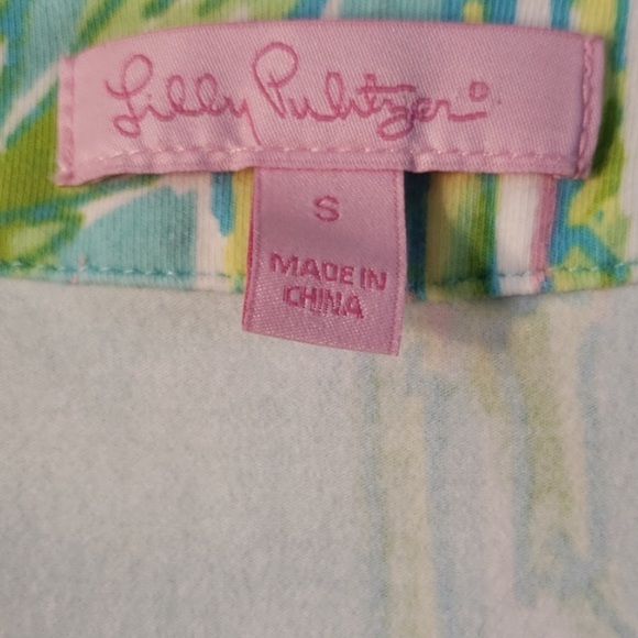 Lilly Pulitzer Green Blue Kelsea Bamboo Print Dress - Picture 7 of 8
